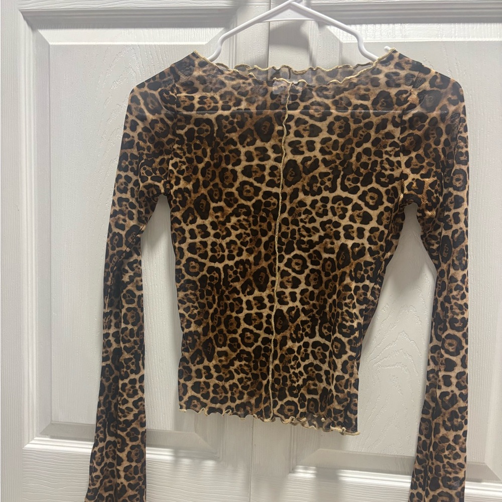 Pacsun Sheer Cheetah Top
